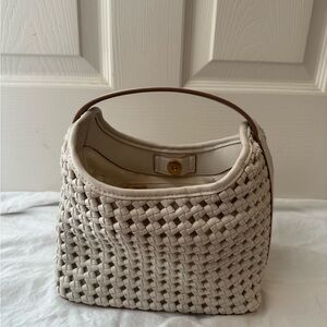 Elegant Cream Woven Women's Bag